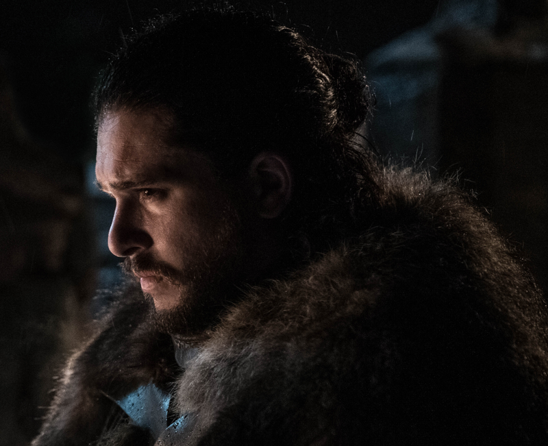 Jon Snow (Kit Harington) does some classic Jon Snow-style brooding.